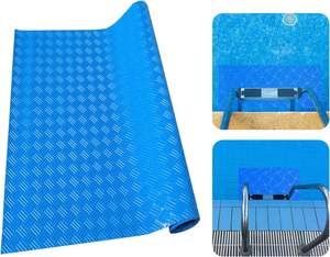 Alfombrilla de PVC antideslizante impermeable, patrón de onda de espiga azul, diseño de moneda, pisada de escalera de <span class=keywords><strong>piscina</strong></span> de cobre para comercio exterior - Product Image 6