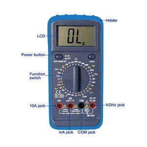 Multimètre numérique MY64(CE) - Testeur de résistance, de fréquence, de capacité, ampèremètre, testeur de tension, multimètre. - Product Image 2