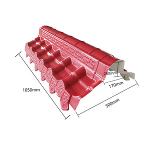 <b>PVC</b> Roof <b>Tile</b> 1050mm X 500mm Waterproof Chinese Style Building <b>Tile</b> - Product Image 1