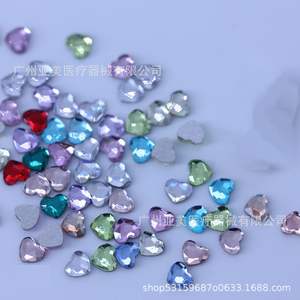 Cristales de Diamante de Imitación en Forma de Corazón, 3x3mm, Base Plana, Color Durazno, Brillantes, Mini, para Manualidades, Joyería, Suministros de Artesanía - Product Image 6