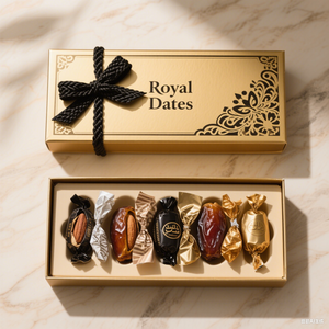 Caja de embalaje de regalo dura personalizada para actividades de Ramadán, caja de regalo de embalaje de <span class=keywords><strong>Palma</strong></span> de fecha mate, proceso de estampado en caliente con <span class=keywords><strong>pajarita</strong></span> - Product Image 1