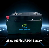 Batterie LiFePO4 de remplacement 25,6 V 100 Ah pour chariots médicaux, fauteuils dentaires et équipements hospitaliers (remplace les batteries au plomb-acide 24 V)