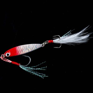Leurre de jigging en plaque de fer à double hameçons pour la pêche au bar en eau douce et en mer, appât artificiel pour la pêche en bord de mer - Product Image 1