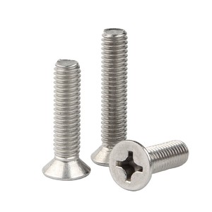 مقاسات M2.5 M3 M4 الترباس من الفولاذ المقاوم للصدأ DIN965 Cross Groove Countersunk - Product Image 1