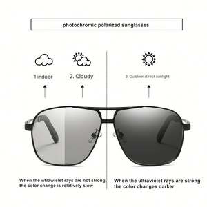 Gafas de Sol Personalizadas con Logotipo, Retro, Metálicas, de Visión Nocturna, con Protección UV400, Fotocromáticas y Polarizadas para Hombre - Product Image 4