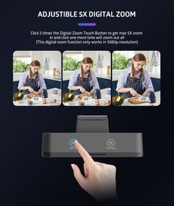 กล้อง 4K สำหรับพีซีแบบ USB พร้อมฟังก์ชันกรอบภาพอัตโนมัติและเซ็นเซอร์วัดแสงแบบปรับได้ กล้องมุมกว้างสำหรับพีซี - Product Image 4