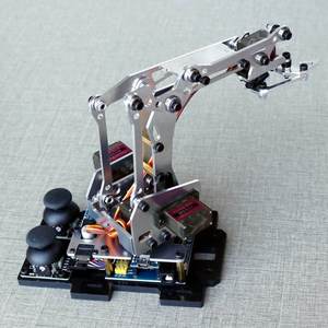 Kit de bras robotique mécanique DIY avec pince à griffes, programmable Arduino, ensemble de construction servo 5DOF, jouet éducatif de codage STEM K02 - Product Image 1