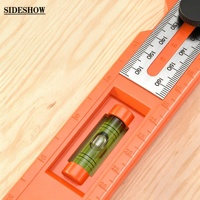 Règle de mesure de profondeur réglable, rapporteur de positionnement multi-angle, niveau de traçage pour le travail du bois, outil de traçage et de nivellement pour le travail du bois