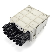 Boîtier de fibre optique FTTH PC ABS PLC NAP, 2 entrées, 16 sorties, pré-connecté, 16 cœurs, boîte de fibre optique extérieure étanche, adaptateur