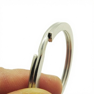 Anneau de clé rond plat en métal argenté de 25 mm pour porte-clés, fabrication DIY, EWANG Factory - Product Image 4