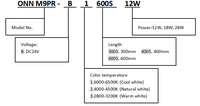 ONN M9PR IP65 CNC Light 24V, 12-28W, 300-600mm. Garantie d'un an. Pas de surcharges. Plug & Play. Économisez sur les coûts.