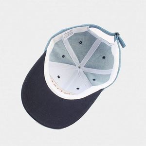 Nueva Gorra de Béisbol Vintage Curva de 6 Paneles con Parche de Nueva York y Logotipo Bordado, Unisex, de Dos Tonos, de Mezclilla, Gorra Deportiva - Product Image 4