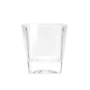定制标志低球威士忌鸡尾酒杯9盎司透明方形威士忌摇滚杯派对婚礼酒吧