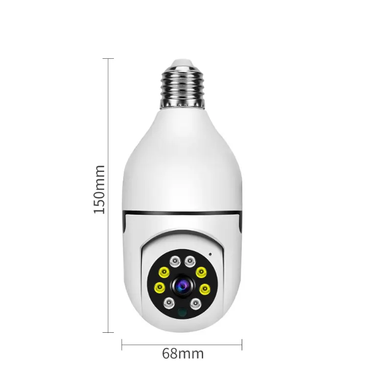 Full Color Night Vision 1080P CCTV Camera cloud Two Way Talk Auto Tracking Security Cam PTZ WiFi Light Bulb Camera