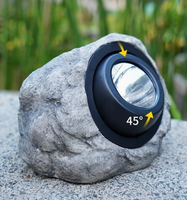Lampe solaire d'extérieur en forme de roche réaliste, lampe de paysage à angle réglable, lumière LED pour pelouse, jardin et cour arrière