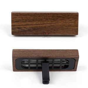 Natural Wood <strong>Car</strong> Air Freshener Clip Custom Logo Wooden Auto <strong>Diffuser</strong> Blank Shell with Essential Oil Bottles Low MOQ Wholesale - Product Image 5