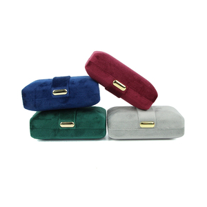 Stock emballage bijoux scatole regalo per imballaggio in scatola di anelli di velluto di fidanzamento sottile all'ingrosso - Product Image 5