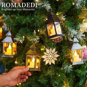 Großhandel rustikale graue Kunststoff LED Kerzenhalter mit LED-Laterne New Memorial Glas für Home Christmas Decorations - Product Image 6