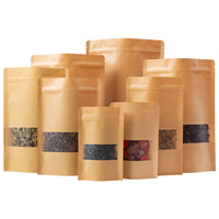 Wholesale Frosted Kraft Paper Tea Packaging Pouch Spices and Seeds Bag with Magnetic Closure for Pizza and Jelly Custom Printing