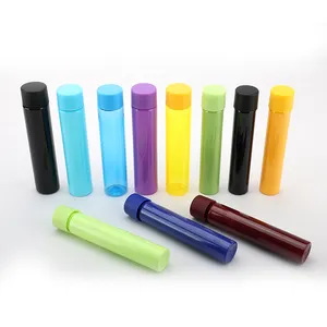 Tabung kaca warna-warni 22*115mm, tabung kaca tahan anak untuk kemasan bergulir