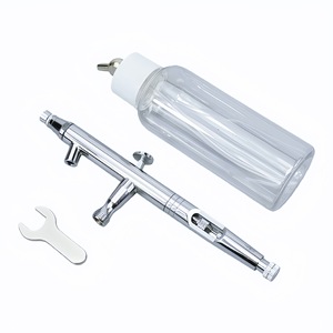 Aérographe double action Td-182a 100 ml à alimentation par gravité, vitesse réglable, portable pour travaux artistiques - Product Image 3