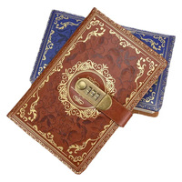 Journal intime créatif avec mot de passe rétro A5 avec couverture en papier couverture rigide et cadeau verrouillé