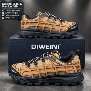 Zapatillas de Diseño de Lujo para Hombre y Mujer, Zapatillas Deportivas de Malla Naranja de Alta Calidad, Nuevas - Product Image 1