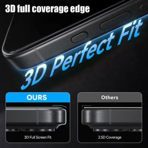 ฟิล์มกระจกนิรภัยแบบเต็มจอสำหรับ iPhone 16 Series  แบบ 3D  แข็งแรงพิเศษ  ขอบซิลิโคน  พร้อมเคลือบกันรอยขีดข่วน - Product Image 4