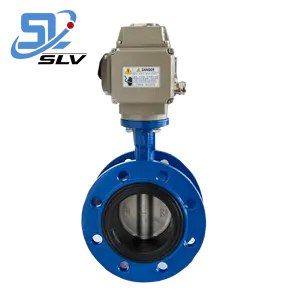 High Precision Stainless Steel Electric Double Flange Butterfly Valve