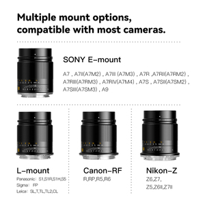 TTArtisan 50mm F1.4 ASPH Marco completo Sin espejo Gran apertura Metal 62mm para RF R5 R6 para Z ZFC para E A7III L-Mount - Product Image 2