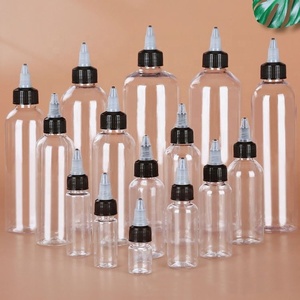 Botella de Plástico PET Transparente Vacía con Tapón de Rosca para Dispensar Tinta de Tatuaje, Pigmento, Salsa, Kétchup, 30ml, 60ml, 100ml - Product Image 3