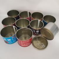 Petites boîtes rondes vides en fer blanc 3 pièces boîtes métalliques boîtes alimentaires emballage pour café sardine poisson