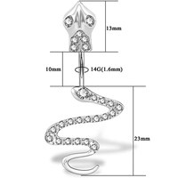 Piercing de nombril unisexe en acier inoxydable 316L plaqué or avec zircon, bijou de corps pour fiançailles, mariage, fête, cadeau