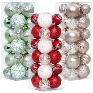 Set di Palline Decorative per Albero di <span class=keywords><strong>Natale</strong></span>, Infrangibili, 6cm, 24 Pezzi, Palline Decorative per Casa e <span class=keywords><strong>Natale</strong></span> - Product Image 1