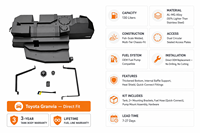 Tangki Bahan Bakar Jarak Jauh 130L Baru JK untuk Granvia Al-Mg Anti-Korosi OEM Fit Remote MPV Overland Expedition Touring Kit