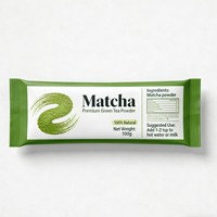 Emballages personnalisés anti-humidité thermoscellables pour bâtonnets de matcha - Sachets stand-up pour poudre de matcha et sachets de thé vert instantané