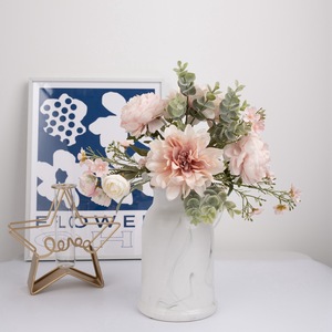 CallaFloral Bouquet floral artificiel rose pivoine eucalyptus pour mariage et décoration intérieure, fleurs artificielles réalistes CF01012 - Product Image 1