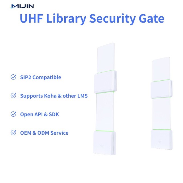 Vertical UHF RFID Security Gate AI Anti-Misreading Library EAS Alarm Access Control Rfid Reader Library Security Gate