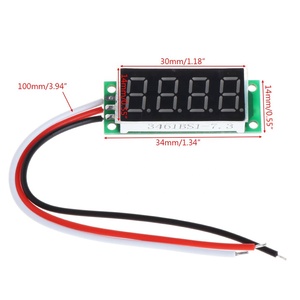 Mini Voltmetro Digitale 0.36 Pollici, 4 Cifre, 0-100V DC, Tester di Tensione Elettrica con Tre Fili per Auto e Moto - Product Image 5