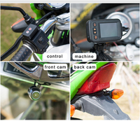 Caméra de tableau de bord de voiture de moto de marque personnalisée 720P caméra de véhicule automatique IP68 enregistreur DVR étanche double objectif caméra de vélo moto