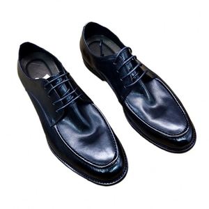 Chaussures habillées de luxe pour hommes à bout carré, respirantes, antidérapantes, à lacets, en cuir VALENTINA, pour affaires et mariages, tailles 38-44 - Product Image 2