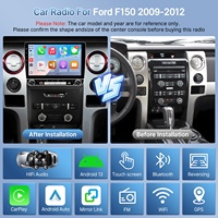 Radio de Auto Doble DIN con Pantalla de 10.1 Pulgadas, Android 8 Núcleos, 4+64GB, para Ford F150 2009-2012, con Carplay Inalámbrico y Android Auto