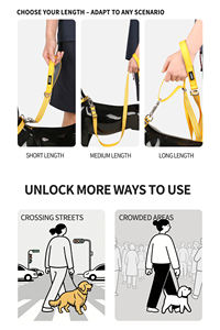 Correa Retráctil para Perros con Logotipo Personalizado OEM, Manos Libres, con Bloqueo, Multifuncional, Duradera, Larga, con Clip para Bolsas de Desechos para Pasear - Product Image 5