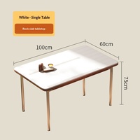 Ensemble de table à manger italienne moderne minimaliste en ardoise pour 6 personnes, chaises, rangement, salon, petit appartement, meubles sans assemblage