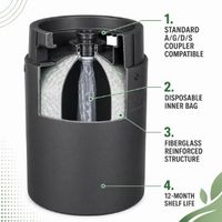Draft Beer Keg 20l, Beer Keg Plastik, Beer Keg 30l, Beer Keg Mini, Supplier Beer Keg, Jejak Karbon Rendah, Hemat Biaya 60%