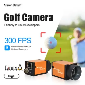 0.4MP High Speed 300fps IMX287 GigE Vision Industrial Golf Swing Camera for Ball Trajectory Analysis