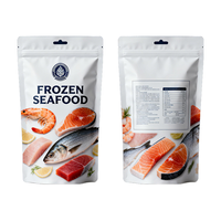 Sachet d'emballage alimentaire personnalisé refermable avec fermeture éclair et trou de suspension, de qualité alimentaire, étanche, pour aliments pour animaux (poisson, crevettes, saumon, thon)