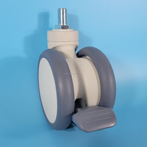 125mm 5-Zoll-Gewindestiel mit Doppel rädern für Krankenhaus bett möbel räder - Product Image 6