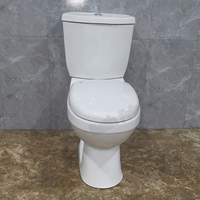 WC Twyford en céramique, deux pièces, à chasse directe, à poser au sol, avec siphon en P, de forme allongée, fabricant