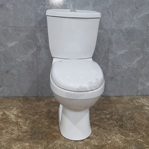 Inodoro de Dos Piezas con Descarga de Agua, Cerámica Sanitaria de Chaozhou, Inodoro Twyford, Inodoro Redondo con Sifón en P, Inodoro de Pie, Fabricante de Inodoros - Product Image 3